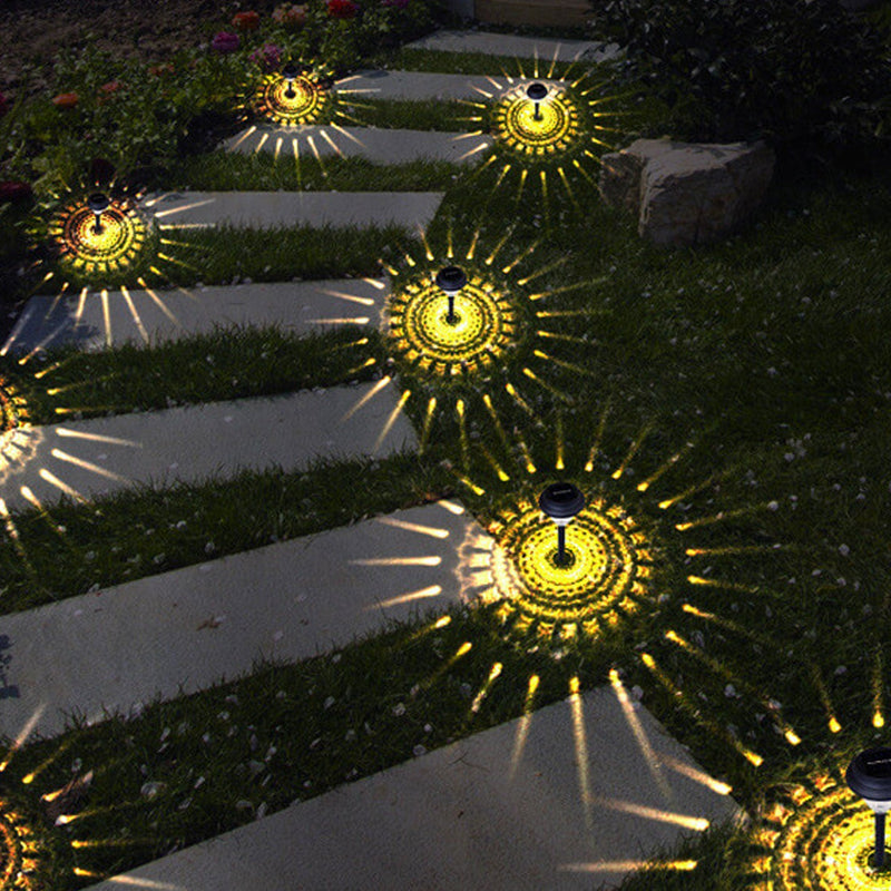 Wasserdichtes kreisförmiges divergentes Licht-Schatten-Solardesign LED-Garten-dekoratives Licht im Freien