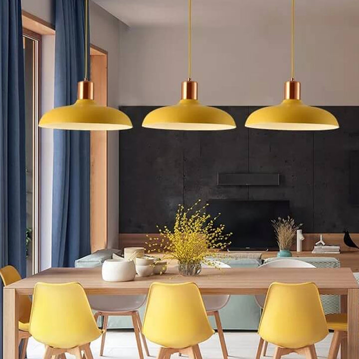 Lampe suspendue nordique créative à 1 lumière couleur macaron 