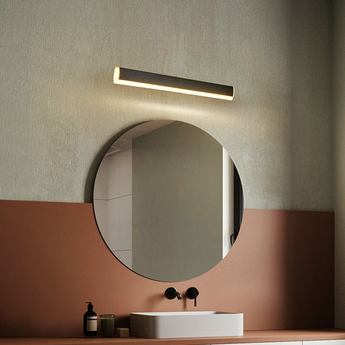 Modern Minimalist Aluminum Rectangular Strip LED Vanity Light Mirror Front Wall Sconce Lamp For Bathroom
