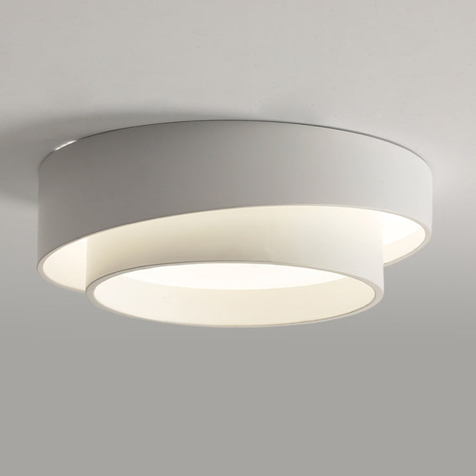Modern Minimalist Overlapping Round LED Flush Mount Ceiling Light