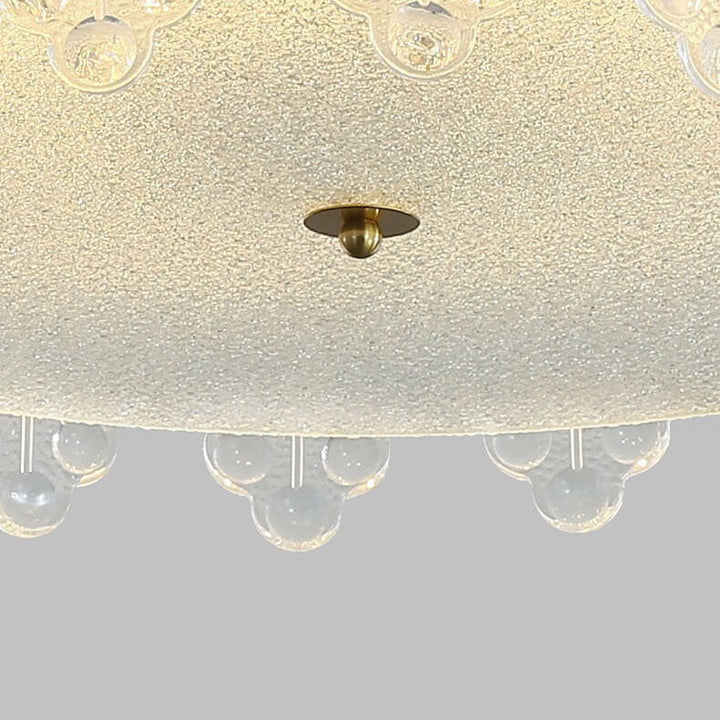 Lámpara de Techo Semi-empotrada Redonda de Cristal de Lujo Francés con 5/6/8 Luces 