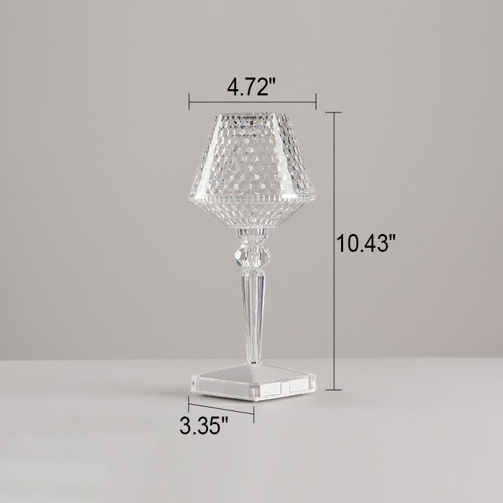 Creative Crystal Wine Glass Acrylic LED Night Light Decorative Table Lamp