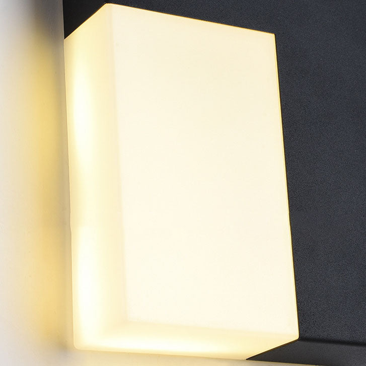 Modern Minimalist Square Geometric Iron Acrylic LED Wall Sconce Lamp