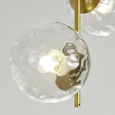 Nordic Minimalist Glass Ball Branch 2-Light Chandelier