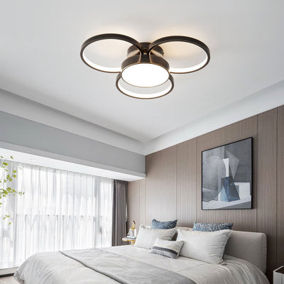 Modern Minimalist Full Copper Acrylic LED Flush Mount Ceiling Light