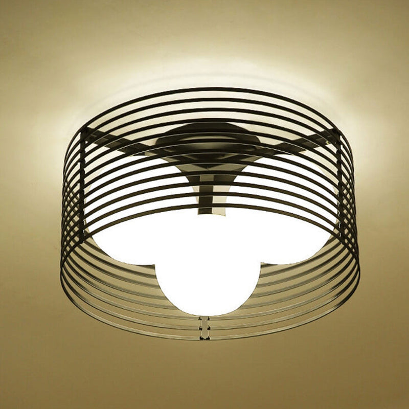 Nordic Creative Iron Round 3-Light Flush Mount Ceiling Light