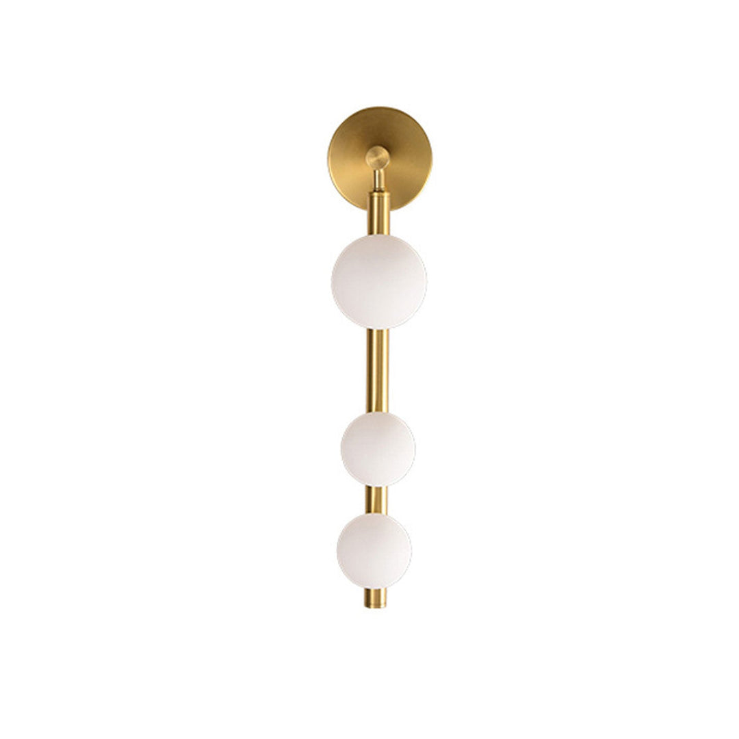 Lámpara Aplique de Pared Redonda de Vidrio y Hierro de Lujo Moderno con 3 Luces 