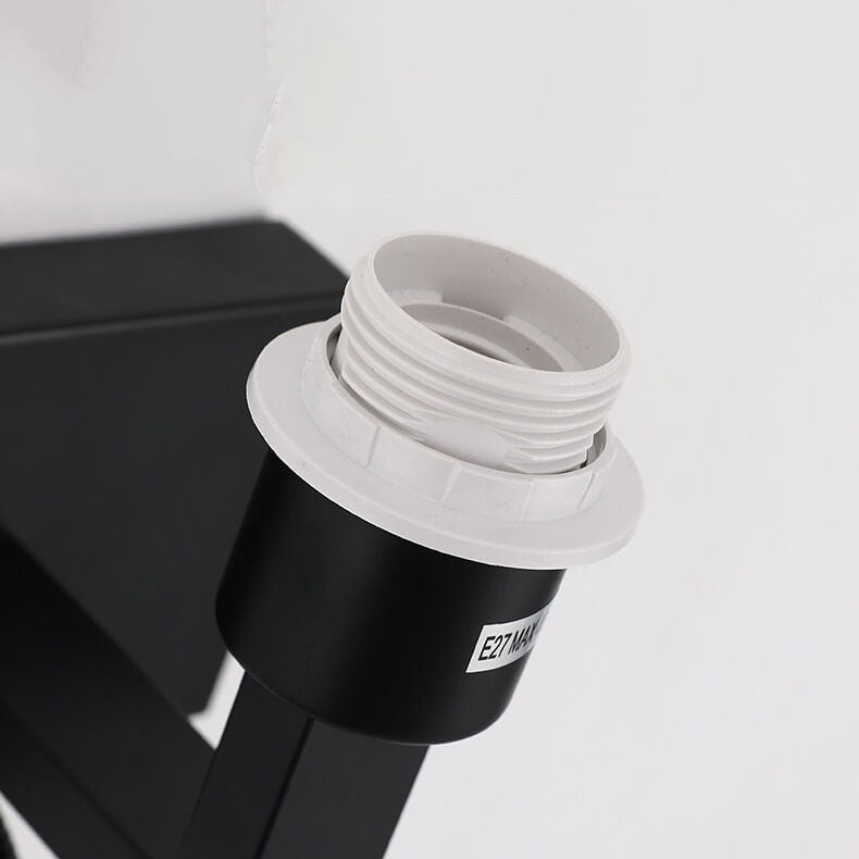 Moderne minimalistische rechteckige Eisenstoff-Wandleuchte mit zwei Lichtern in Uni-Farbe 