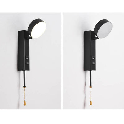Nordische minimalistische USB-LED-Wandleuchte mit runder rechteckiger Basis 
