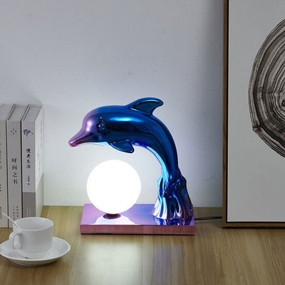 Nordic Creative Dolphin Ball Shade LED-Tischlampe 