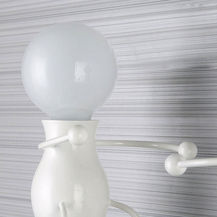 Moderna Creativa Dos Pequeñas Personas Lámpara Aplique de Pared de 2 Luces 