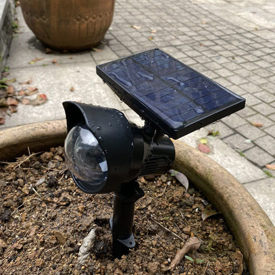 Solar drehbare Farbprojektions-LED Außen-Garten-Rasenleuchte 