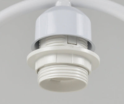 Nordic Linen White Ring LED dimmbare Tischlampe