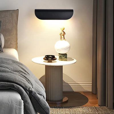 مصباح حائط خارجي مقاوم للماء LED على شكل منحني حديث 