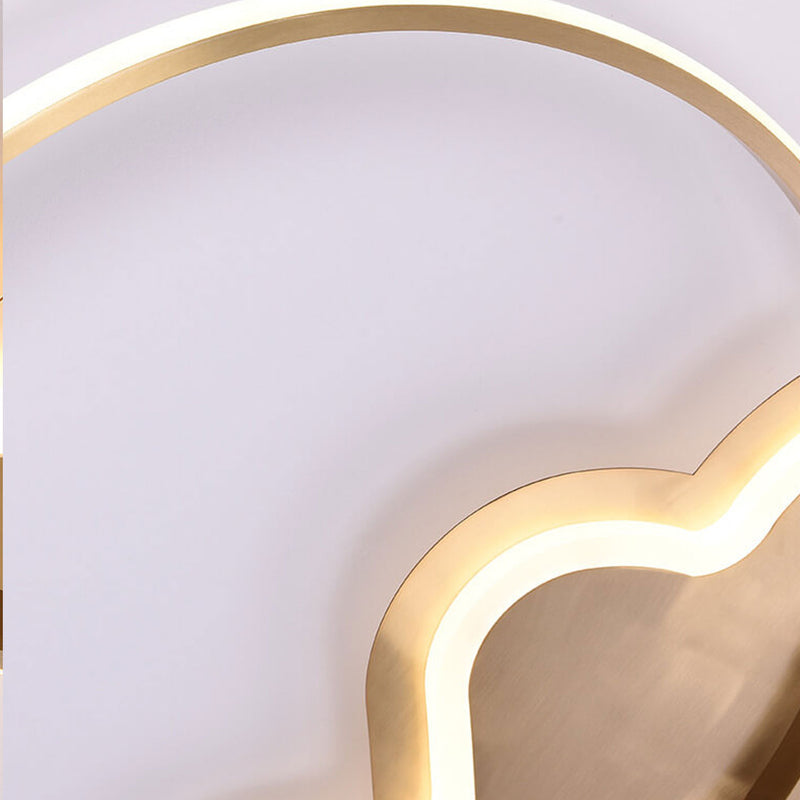 Nordic Round Wave Design Slim LED Flush Mount Ceiling Light