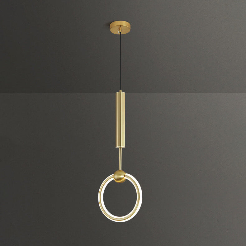 Nordic Luxury Gold Circle Ring LED Pendant Light