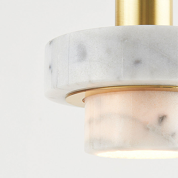 Suspension Luminaire en Métal et Marbre de Luxe Moderne à 1 Lumière 
