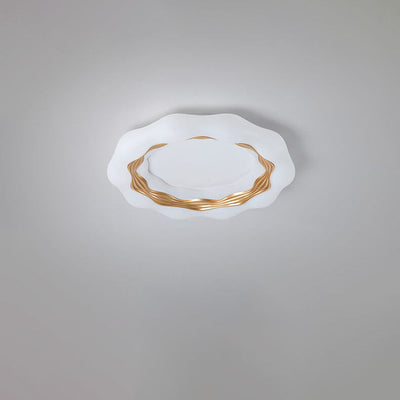 Modern Minimalist Color Wave Round LED Flush Mount Ceiling Light