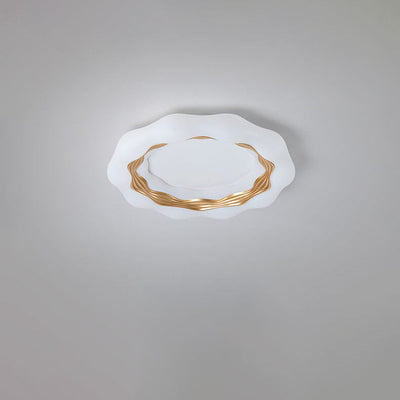 Moderne, minimalistische, runde LED-Deckenleuchte mit Farbwelle 