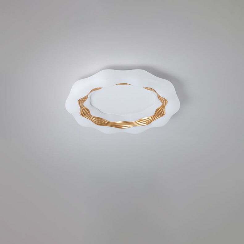 Moderne, minimalistische, runde LED-Deckenleuchte mit Farbwelle 