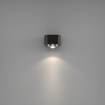 مصباح حائط LED مضيء لأعلى ولأسفل بتصميم مكعب مستطيل مستدير من النحاس العصري البسيط لغرفة النوم 