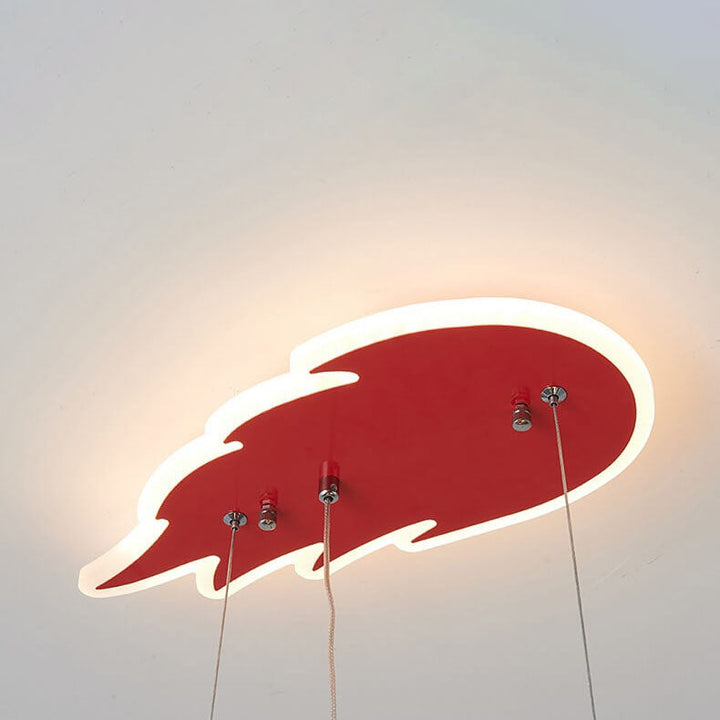Moderne Suspension LED en Acrylique avec Fer de Course pour Enfants 