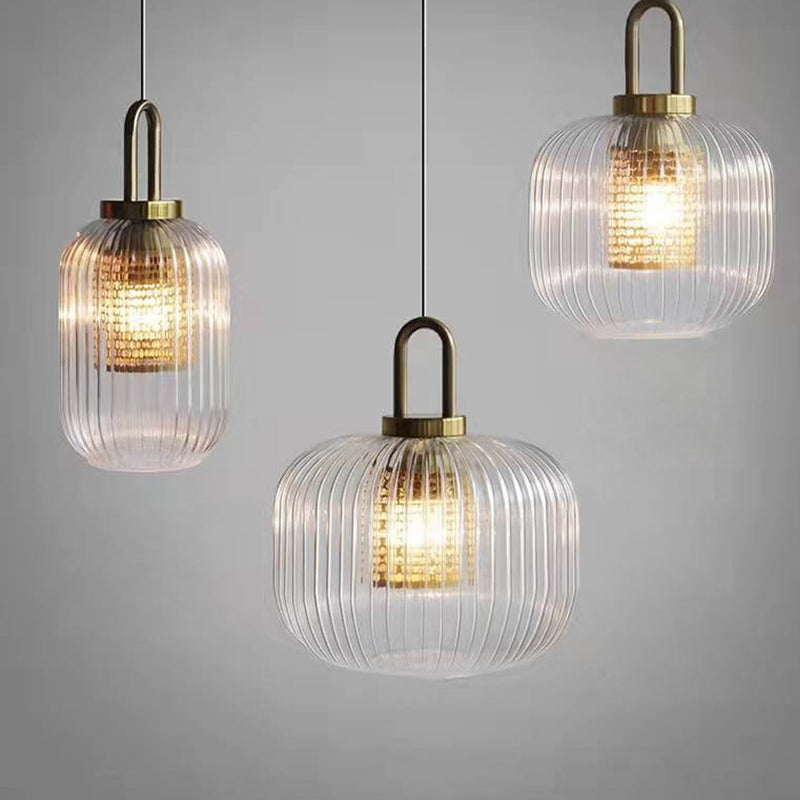 Industrial Vintage Oval Glass 1-Light Pendant Light