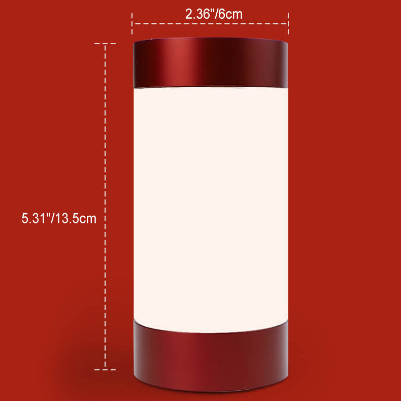 مصباح طاولة LED USB أسطواني من الألومنيوم الأكريليك بتصميم حديث وبسيط 