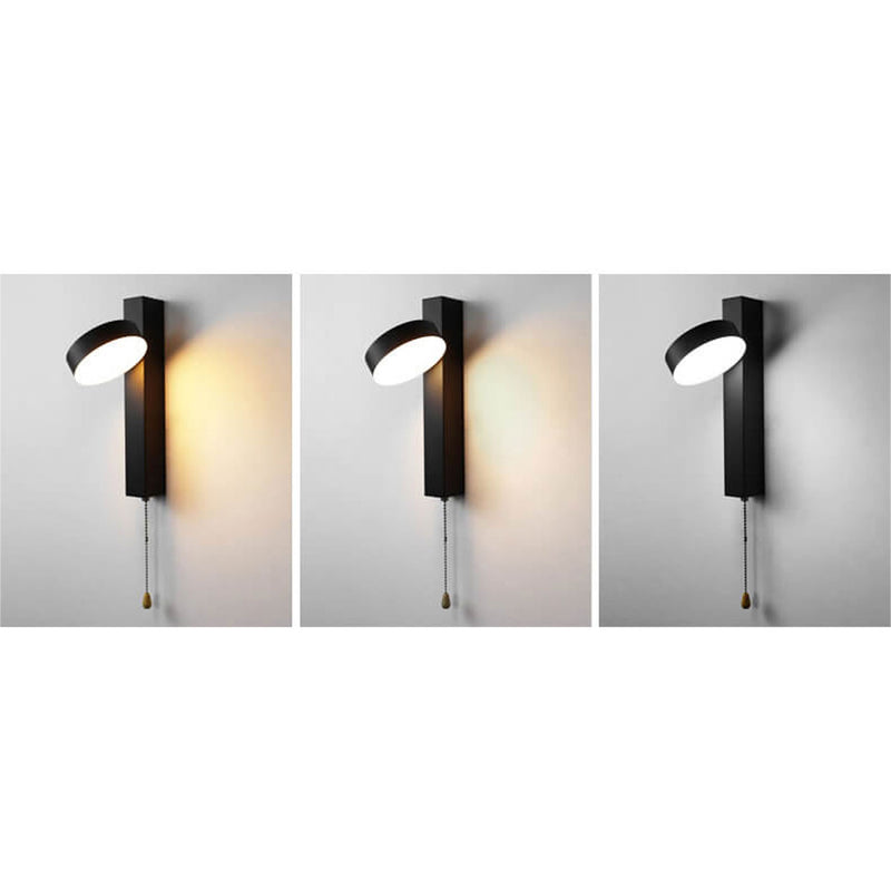 Nordic Simple Wrought Iron Acrylic Pull Wire Switch LED Wall Sconce Lamp