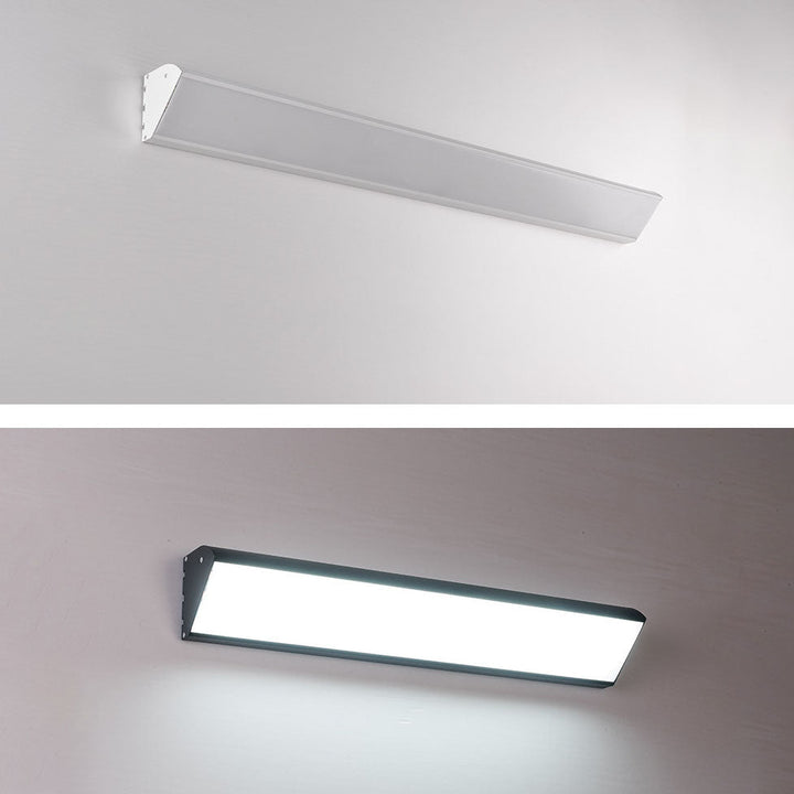 Contemporary Industrial Rectangular Aluminum PC Waterproof LED Wall Sconce Lamp For Outdoor Patio