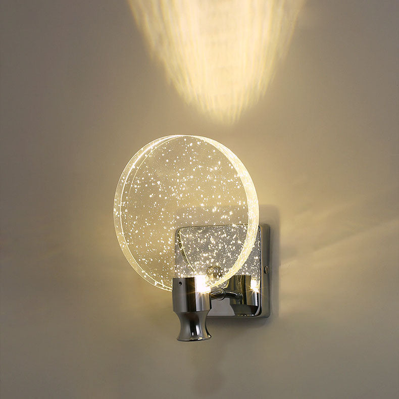 Moderne Luxus Runde Blasen Kristall Aluminium Eisen LED Wandleuchte für Wohnzimmer 