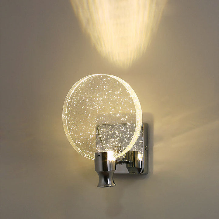 Moderne Luxus Runde Blasen Kristall Aluminium Eisen LED Wandleuchte für Wohnzimmer 
