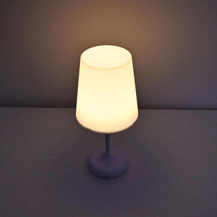 Moderne Pilz-Remote-Control-Touch-USB-Wiederaufladbare LED-Nachtlicht-Tischlampe in reinem Weiß 