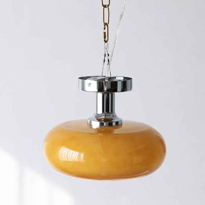 Modern Glass Creative Egg Tart Design 1-Light Flush Mount Light