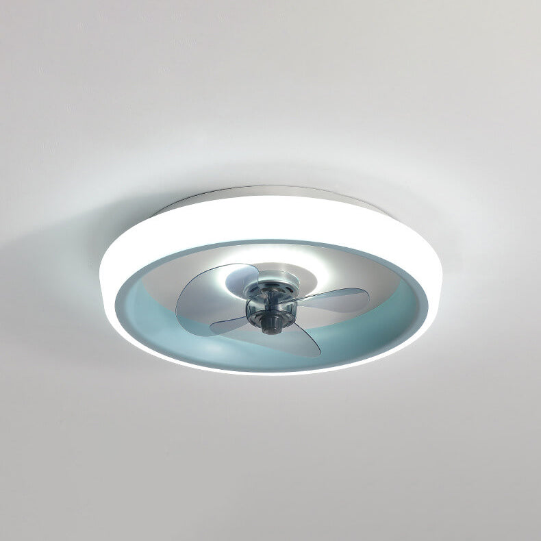 Simple Modern Acrylic Lightweight LED Flush Mount Fan Light