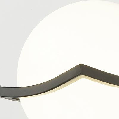 Modern Minimalist Glass Orb Iron Frame 1-Light Wall Sconce Lamp