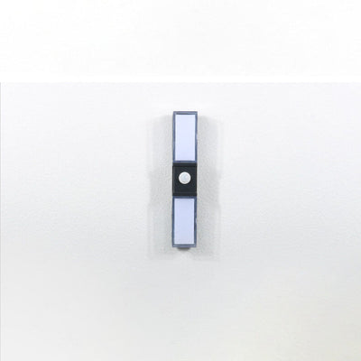 Lampe d'applique murale LED étanche extérieure à induction rectangulaire en aluminium simple et moderne 