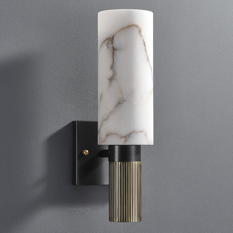 Modern Chinese Marble Texture 1-Light Wall Sconce Lamp