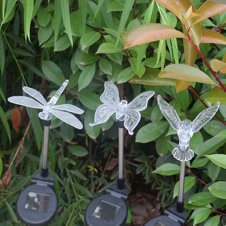 Solar-Blumen-Schmetterlings-Libelle-Außenhof-LED-Bodeneinsatz-Weg-Licht 