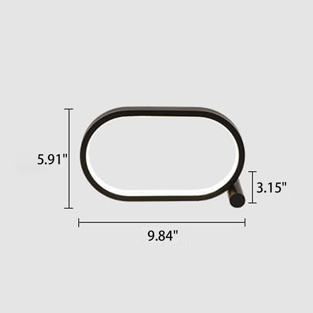 Creative Simple Oval USB LED Night Light Table Lamp