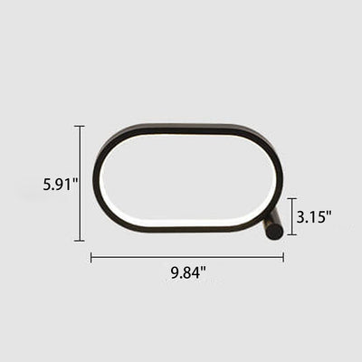 مصباح طاولة LED ليلي بسيط إبداعي بشكل بيضاوي USB 