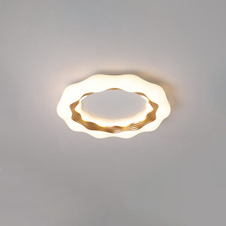 Modern Minimalist Color Wave Round LED Flush Mount Ceiling Light