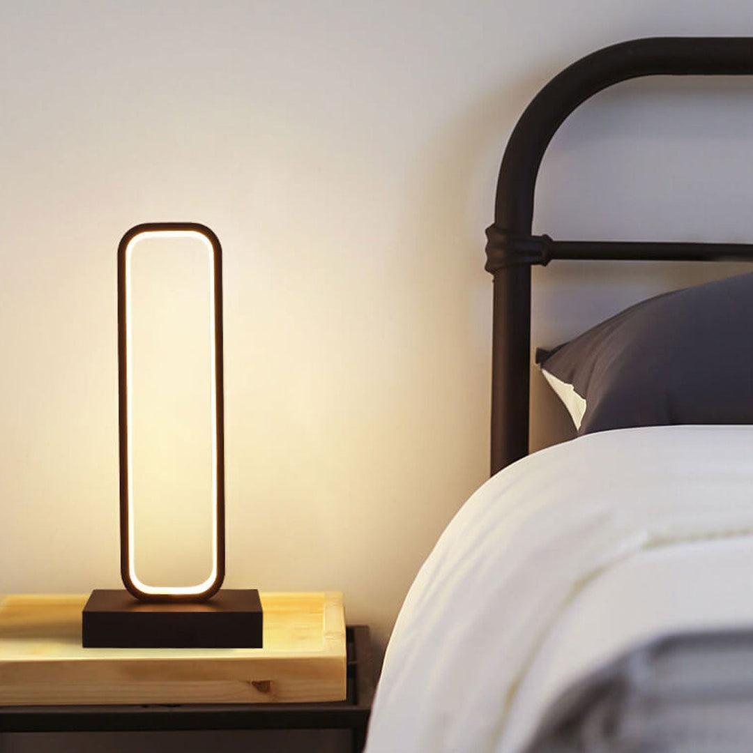 Moderne Minimalistische Ring Aluminium Silikon LED Tischlampe 