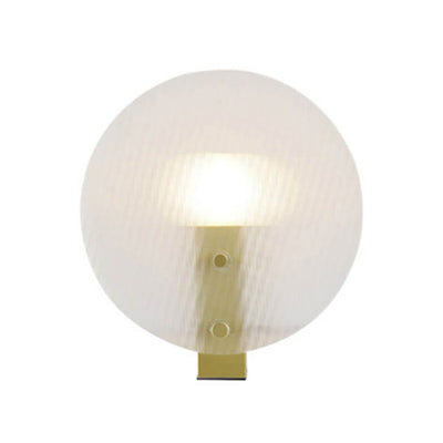 Lampe de table moderne en verre dépoli rond de luxe léger à 1 lumière 