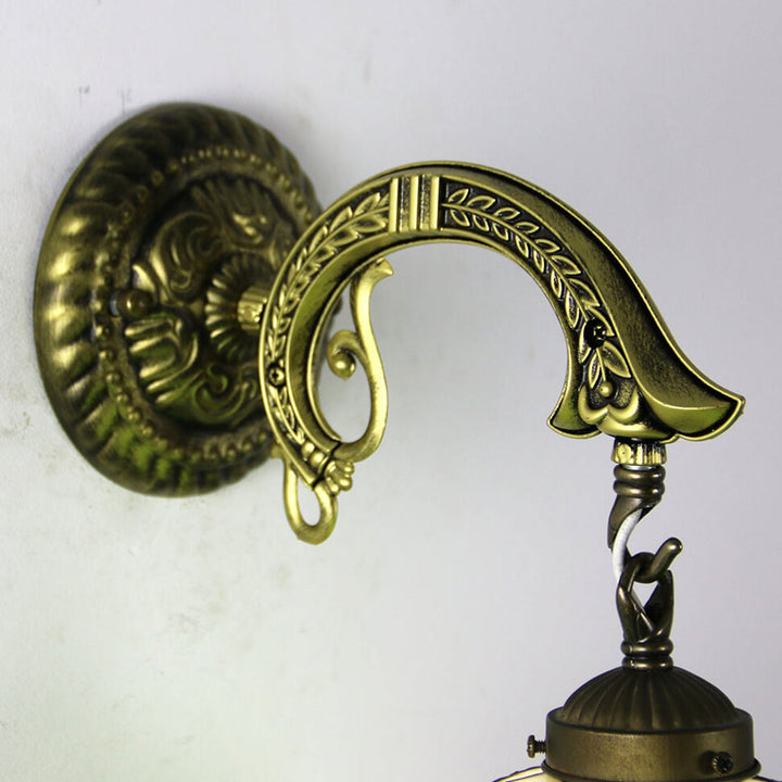 Lámpara de Aplique de Pared de 1 Luz de Vidrio Tiffany Vintage 