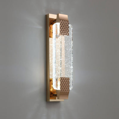 European Light Luxury Rectangular Bubble Crystal LED-Wandleuchte 