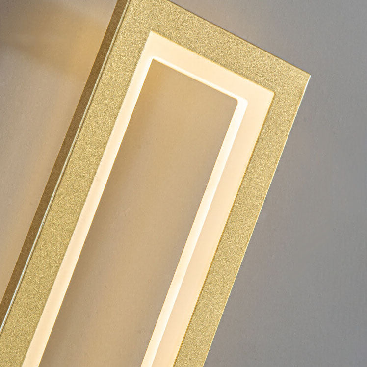 Moderne minimalistische rechteckige LED-Wandleuchte aus Acryl in Volltonfarbe 