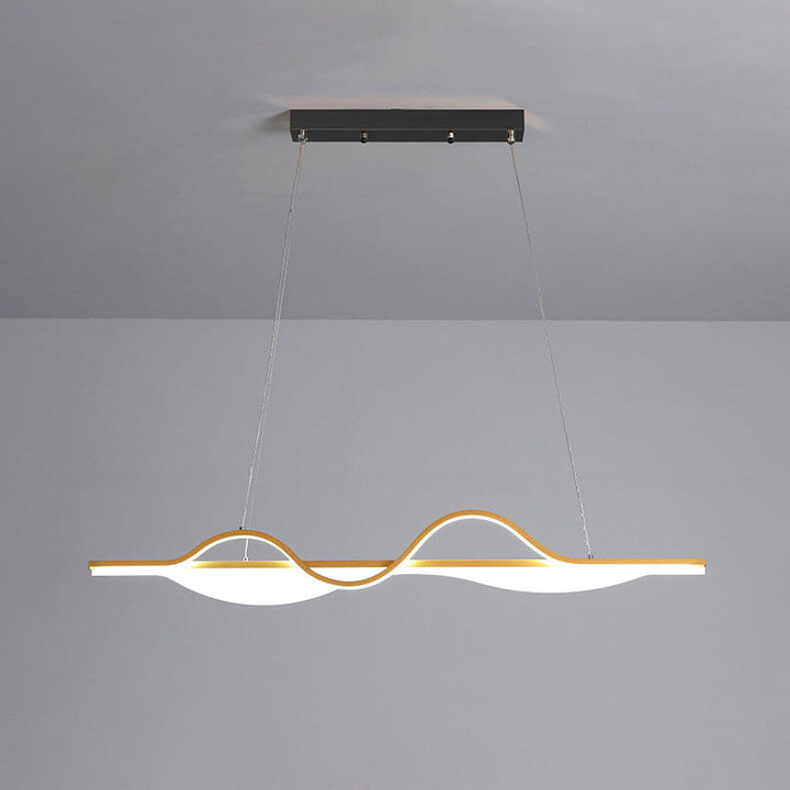 Lámpara colgante LED nórdica minimalista de línea curva Long Island 
