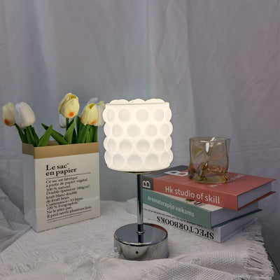 Nordic Minimalist Glass Metal LED Reading Table Lamp
