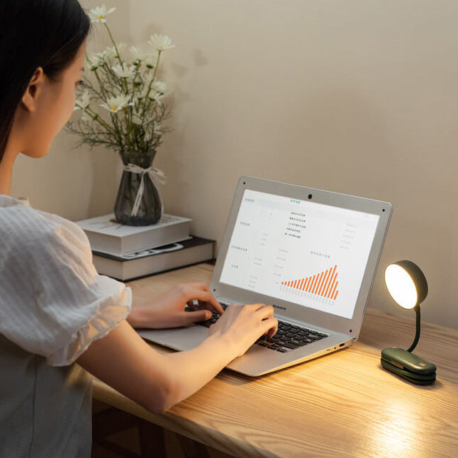 Lámpara de Mesa LED USB Plegable de Protección Ocular ABS Rectangular Minimalista Moderna 